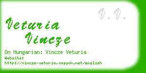 veturia vincze business card